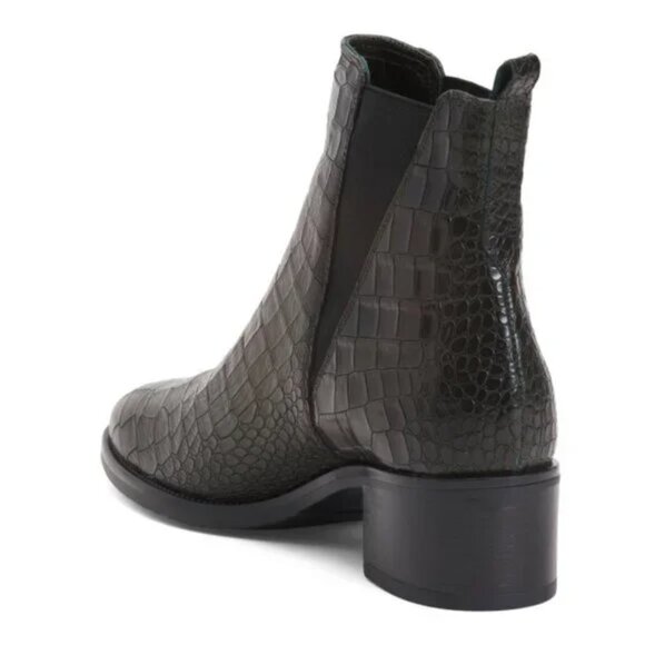 NEW DEI COLLI Leather Heeled Chelsea Booties black for women 663mn - Picture 2 of 3